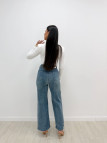 PANTALÓN VAQUEROVWIDE LEG BRILLO-82 PANTALÓN VAQUEROVWIDE LEG BRILLO-82