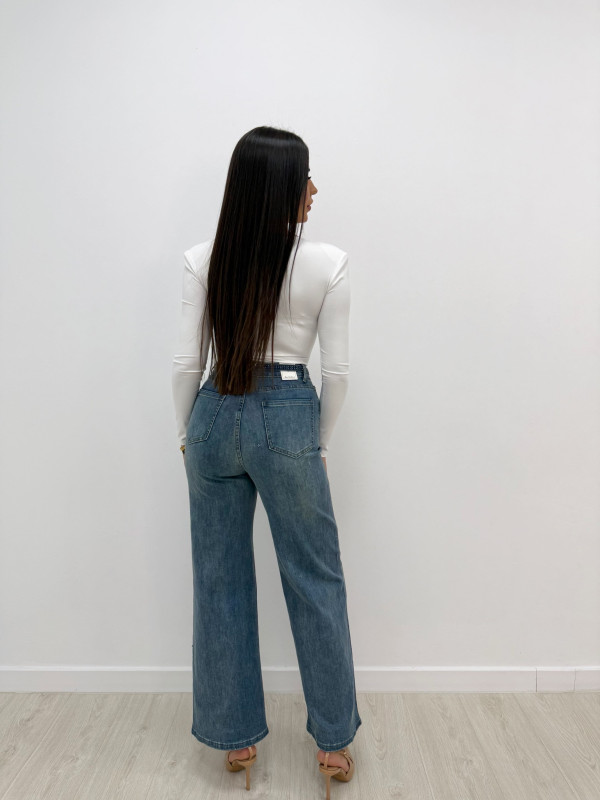 PANTALÓN VAQUEROVWIDE LEG BRILLO-82