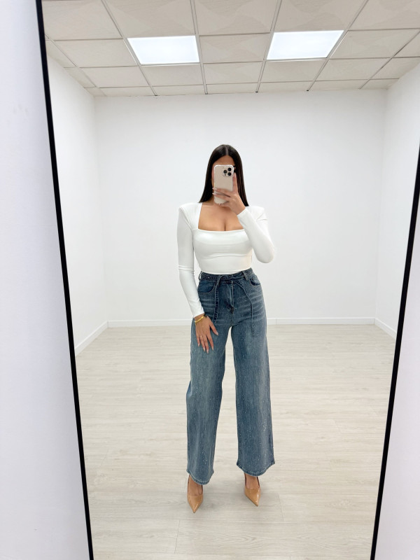 PANTALÓN VAQUEROVWIDE LEG BRILLO-82