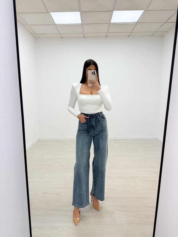 PANTALÓN VAQUEROVWIDE LEG BRILLO-82