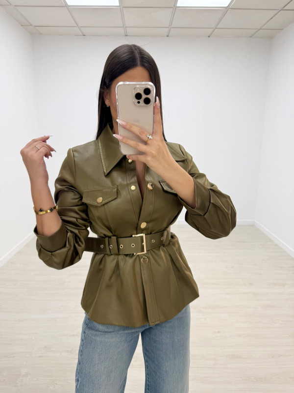 CHAQUETA EXCLUSIVA CINTURÓN VERDE