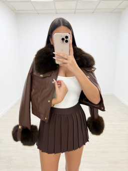 copy of CHAQUETA PIEL + PELO EXCLUSIVA MARRÓN