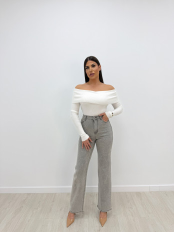 PANTALÓN VAQUERO BRILLO GRIS