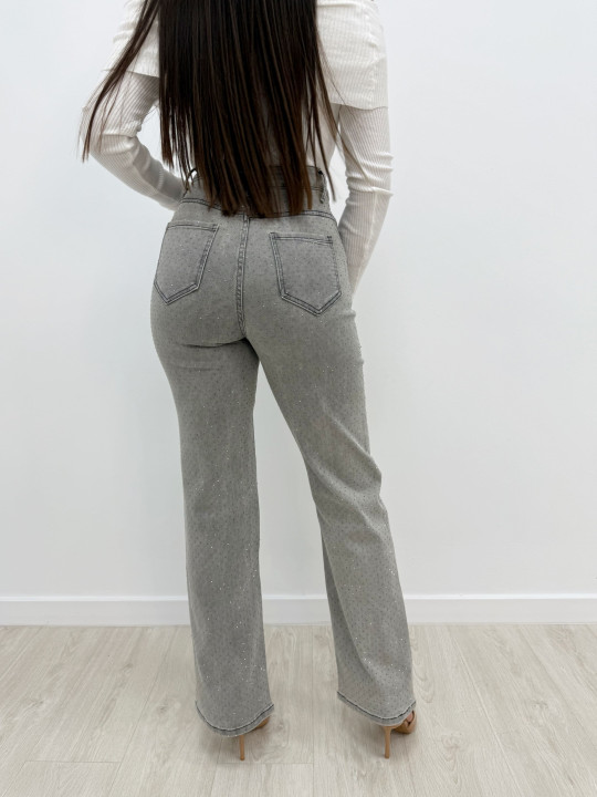 PANTALÓN VAQUERO BRILLO GRIS PANTALÓN VAQUERO BRILLO GRIS