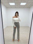 PANTALÓN VAQUERO BRILLO GRIS PANTALÓN VAQUERO BRILLO GRIS