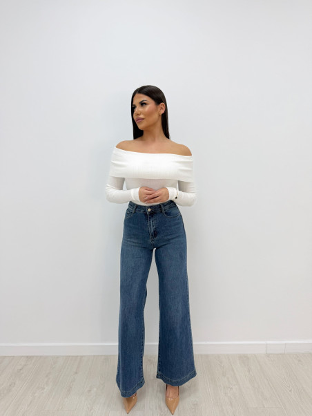 PANTALÓN VAQUERO WIDE LEG REP BERRY