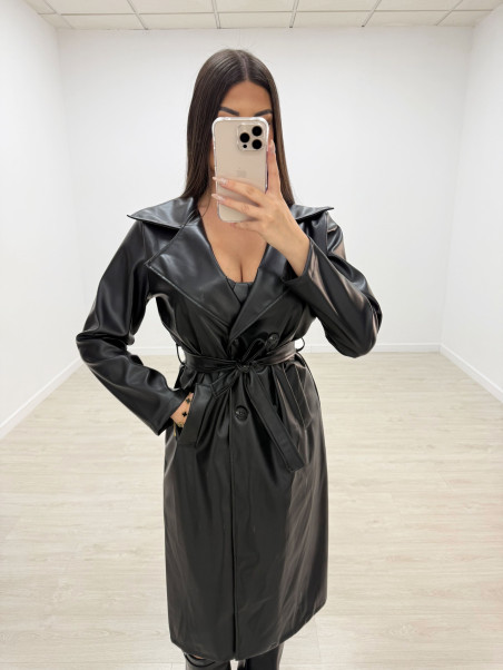 GABARDINA POLIPEL NEGRA