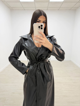 GABARDINA POLIPEL NEGRA