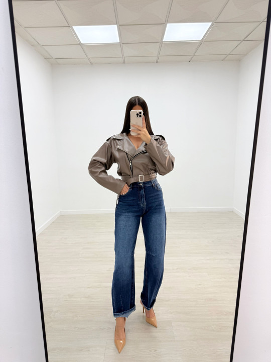 CHAQUETA OVERSIZE POLIPIEL TOUPE CHAQUETA OVERSIZE POLIPIEL TOUPE