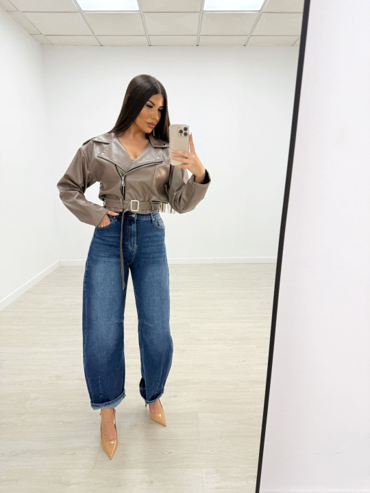 CHAQUETA OVERSIZE POLIPIEL TOUPE CHAQUETA OVERSIZE POLIPIEL TOUPE