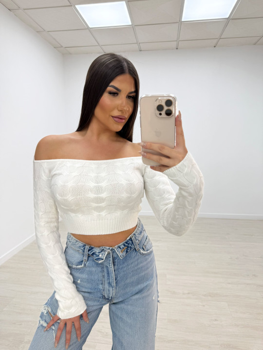 JERSEY TRENZADO BLANCO