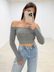 JERSEY TRENZADO GRIS