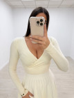 FALDA MINI PUNTO BEIGE FALDA MINI PUNTO BEIGE