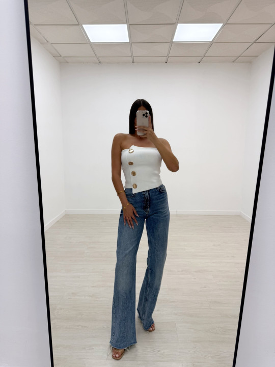 TOP PUNTO PALABRA DE HONOR BLANCO