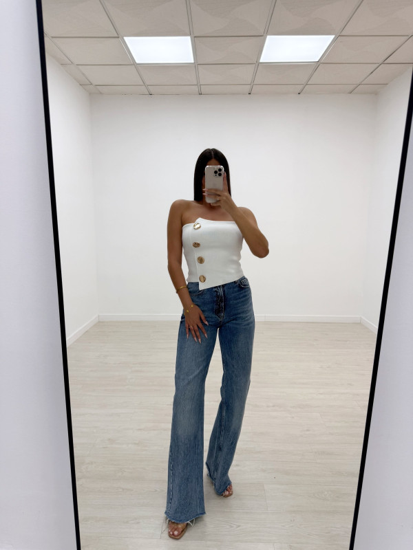 TOP PUNTO PALABRA DE HONOR BLANCO