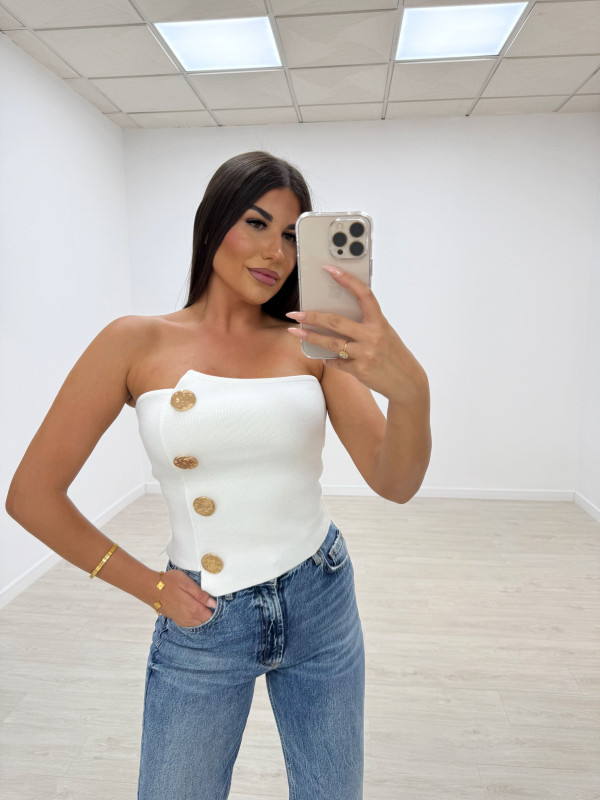 TOP PUNTO PALABRA DE HONOR BLANCO