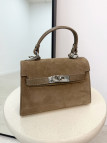 BOLSO MINI BIRKIN ANTE Y PIEL 100% TOUPE BOLSO MINI BIRKIN ANTE Y PIEL 100% TOUPE