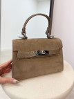 BOLSO MINI BIRKIN ANTE Y PIEL 100% TOUPE BOLSO MINI BIRKIN ANTE Y PIEL 100% TOUPE