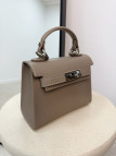 BOLSO MINI KELLY PIEL 100% GRIS PARDO BOLSO MINI KELLY PIEL 100% GRIS PARDO