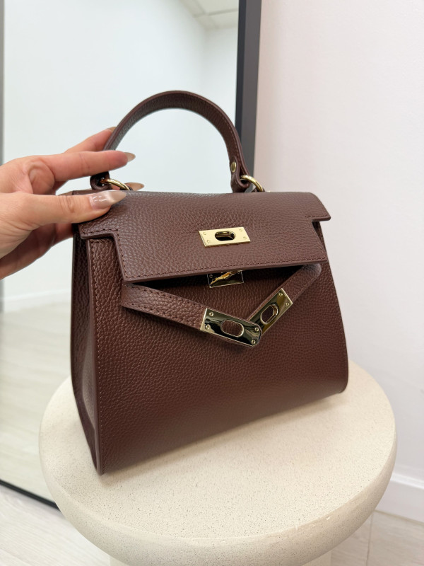 BOLSO MAXI KELLY 100% PIEL MARRÓN BOLSO MAXI KELLY 100% PIEL MARRÓN