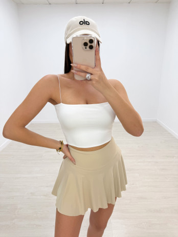 TOP CROP BANDA LICRA BLANCO