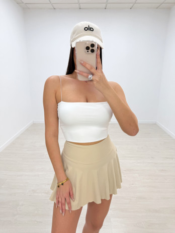 TOP CROP BANDA LICRA BLANCO