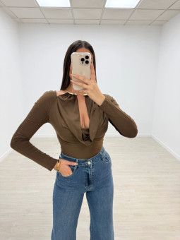 TOP SIDNEY MARRÓN