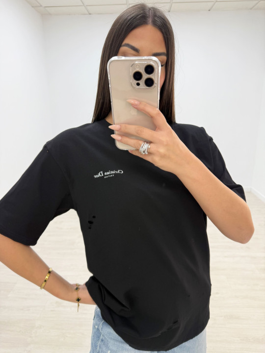 CAMISETA D COUTURE NEGRA
