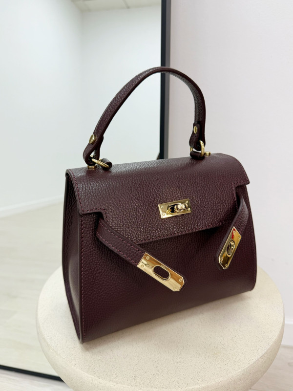 BOLSO KELLY MAXI BURDEOS (PIEL 100%)