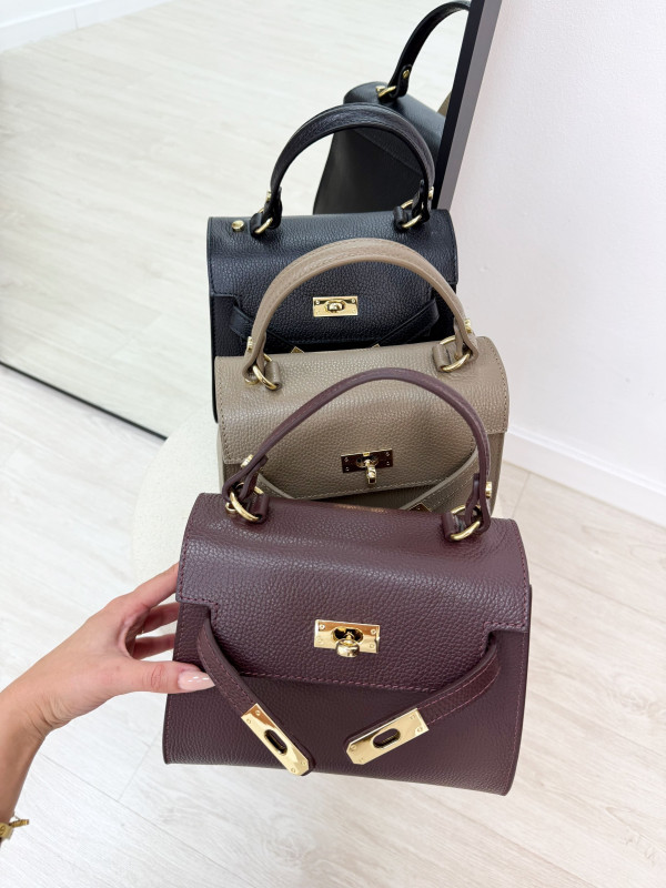 BOLSO KELLY MAXI BURDEOS (PIEL 100%)