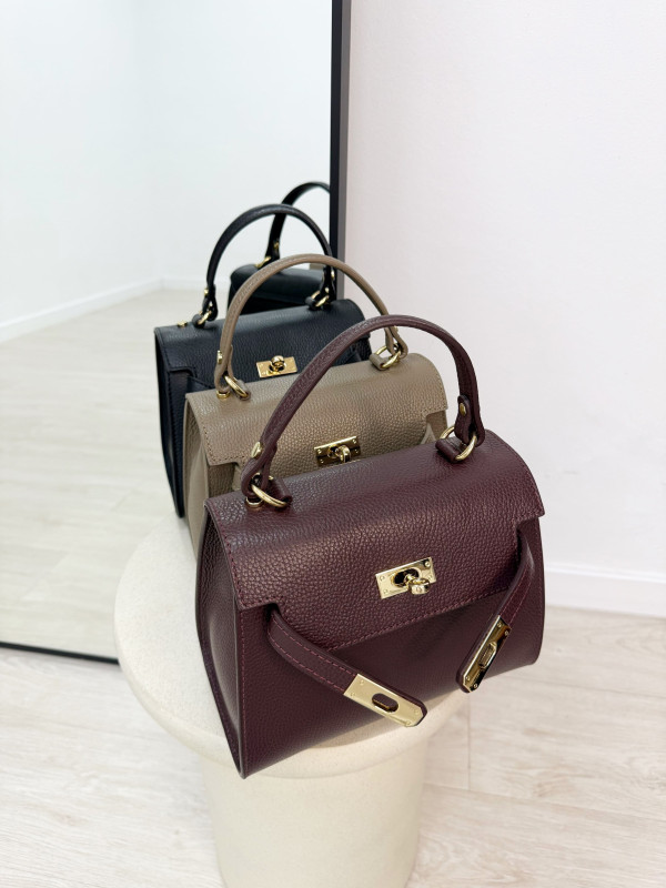 BOLSO KELLY MAXI BURDEOS (PIEL 100%)