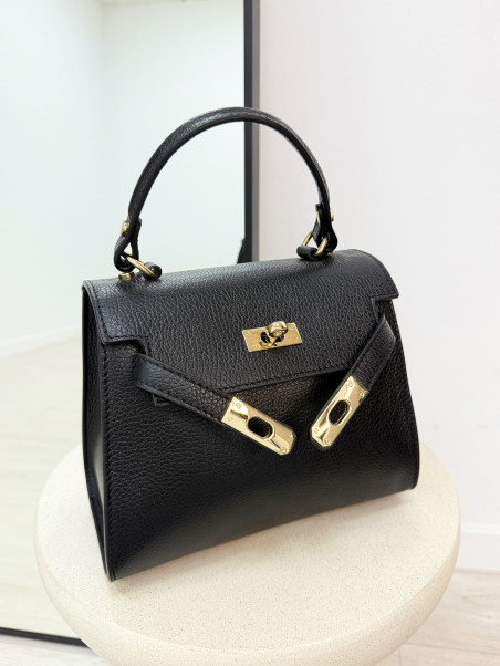 BOLSO MAXI KELLY NEGRO (PIEL 100%)