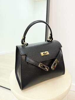 BOLSO MAXI KELLY NEGRO (PIEL 100%)