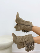 BOTÍN POLAINA FLECOS BEIGE