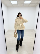 ABRIGO LAZADA PELO BEIGE