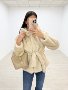 ABRIGO LAZADA PELO BEIGE