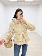 ABRIGO LAZADA PELO BEIGE