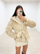 ABRIGO LAZADA PELO BEIGE