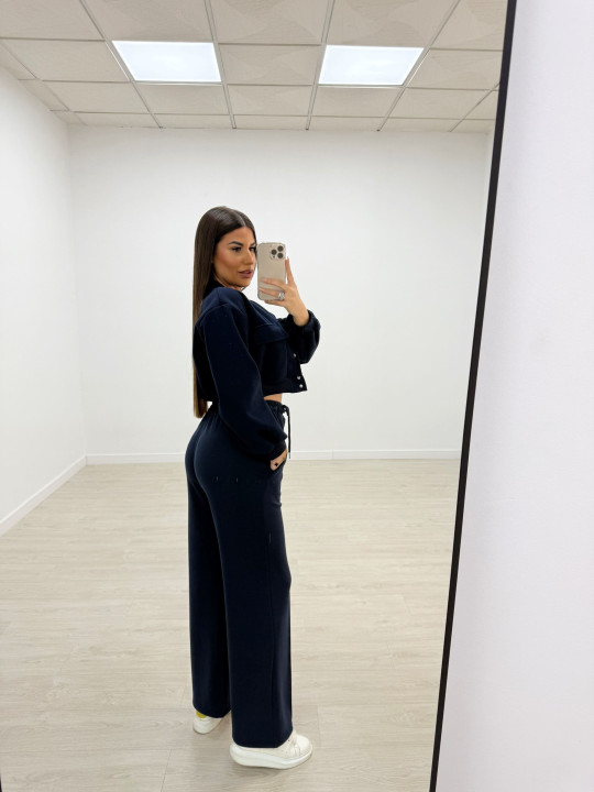 copy of PANTALÓN CHÁNDAL WIDE LEG AZUL MARINO.