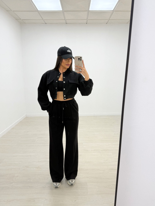 copy of PANTALÓN CHÁNDAL WIDE LEG NEGRO