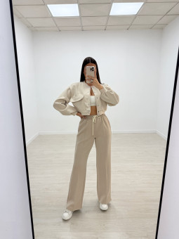 copy of PANTALÓN CHÁNDAL WIDE LEG BEIGE