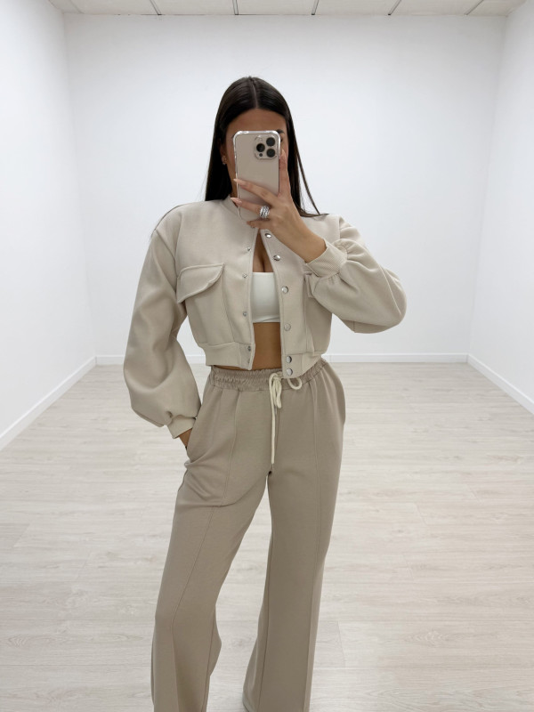 copy of PANTALÓN CHÁNDAL WIDE LEG BEIGE