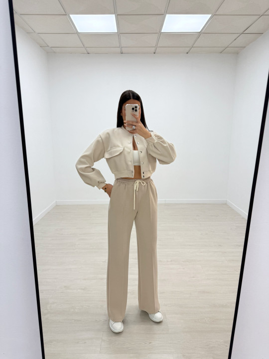 copy of PANTALÓN CHÁNDAL WIDE LEG BEIGE