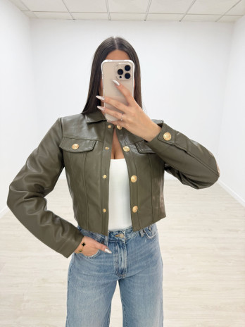 SOBRECAMISA POLIPIEL VERDE