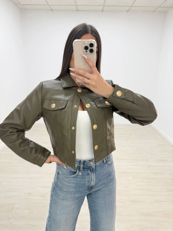 SOBRECAMISA POLIPIEL VERDE