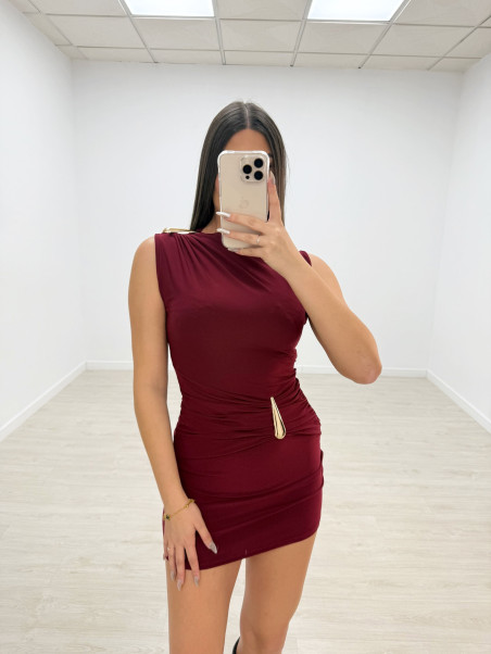 VESTIDO MIRS BURDEOS