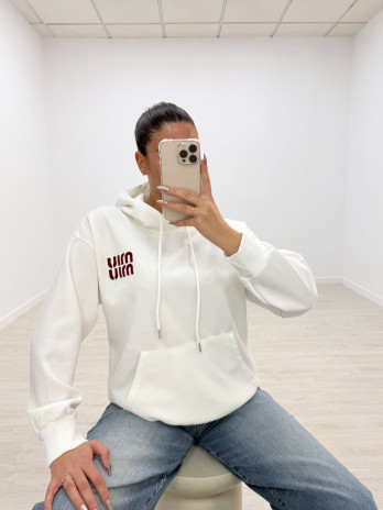 SUDADERA MIU BLANCA