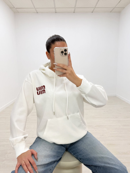 SUDADERA MIU BLANCA
