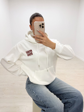 SUDADERA MIU BLANCA