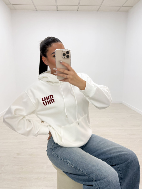 SUDADERA MIU BLANCA